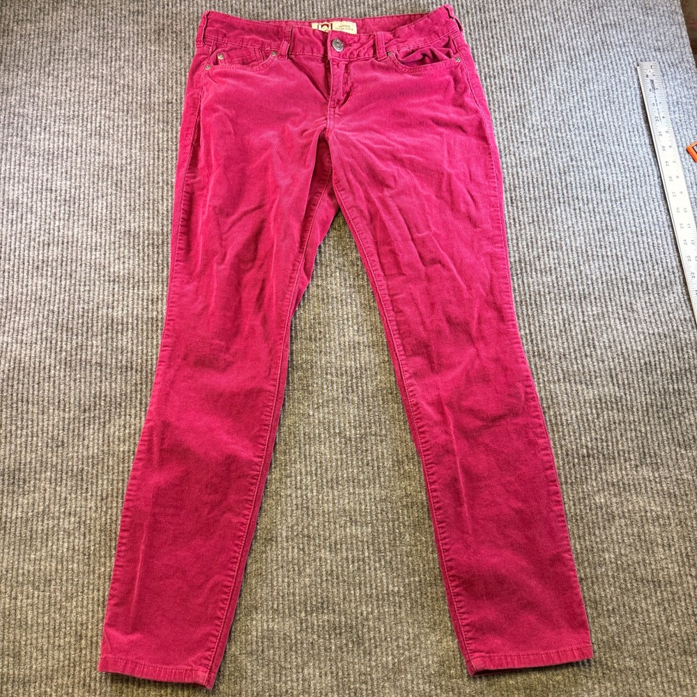 l.e.i. Ashley Lowrise Skinny Corduroy Pants Magenta Pink Womens Size 11‎ Regular